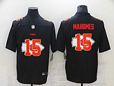 Nike Chiefs 15 Patrick Mahomes Black Shadow Logo Limited Jersey Dzhi,baseball caps,new era cap wholesale,wholesale hats